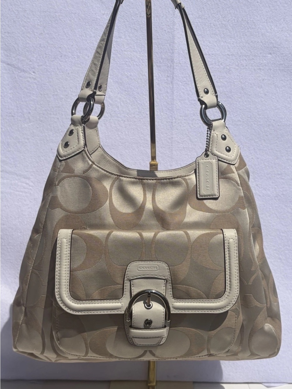 Vintage Coach Campbell Signature Hobo Bag